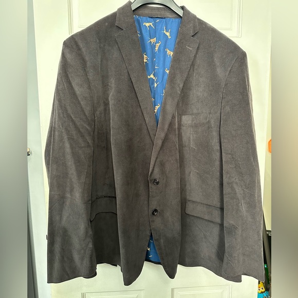 Big and tall Grey Two button Ralph by Ralph Lauren sport coat 56R - Picture 1 of 8